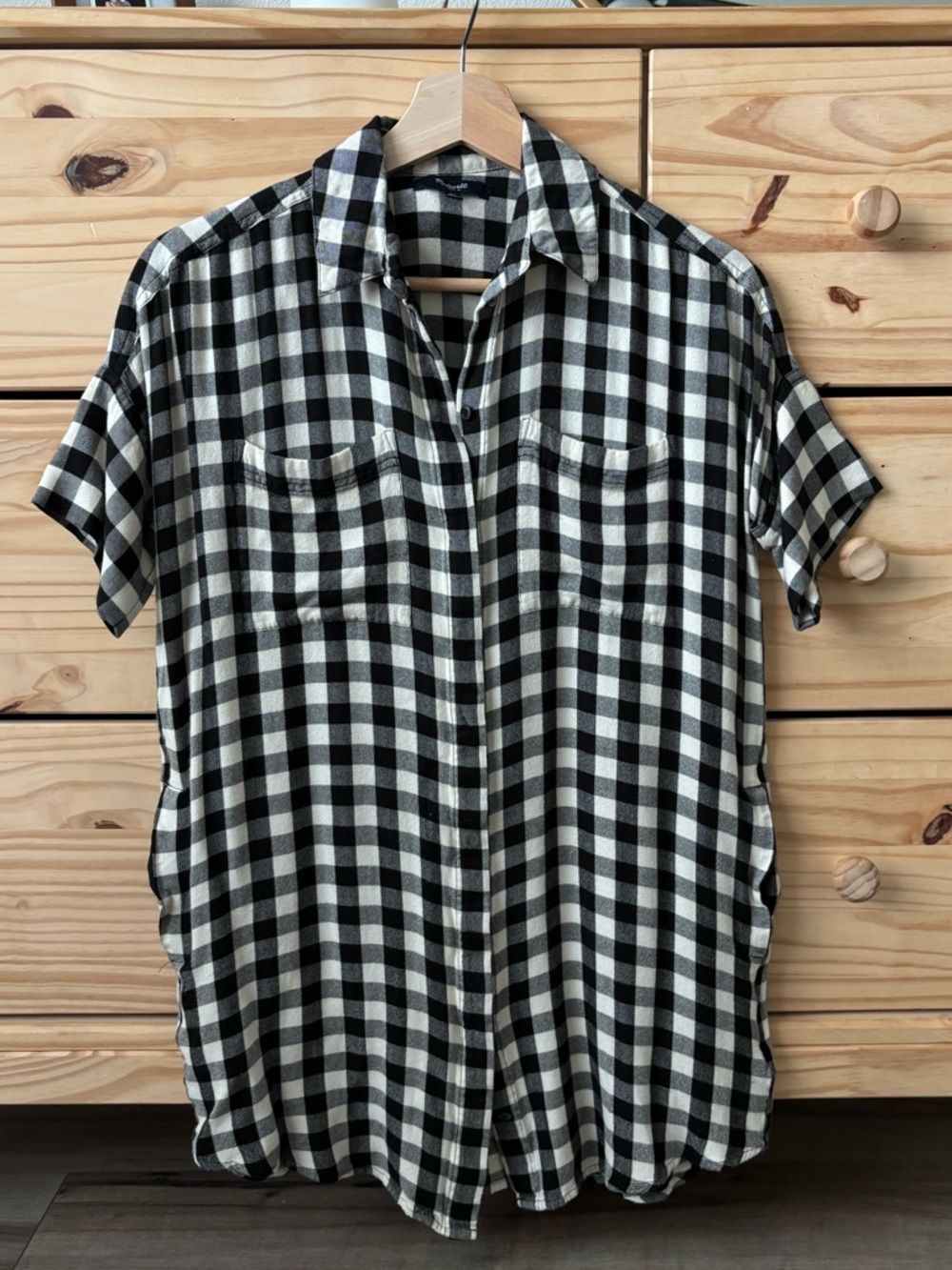 Madewell plaid tunic top